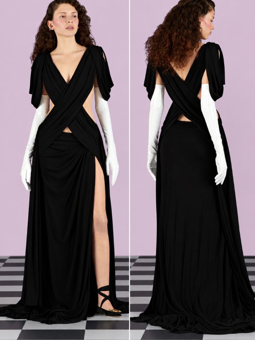 Gucci Resort/23 Draped Jersey Viscose Gown - size 44
